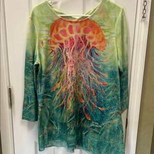 Leoma Lovegrove Vibrant Jellyfish Print Long Sleeve Top